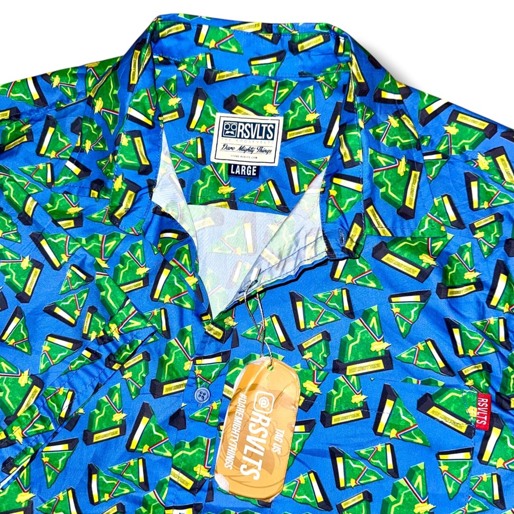 RSVLTS Mens Nickelodeon GUTS Aggro Crag Kunuflex Short Sleeve Shirt Large NEW
